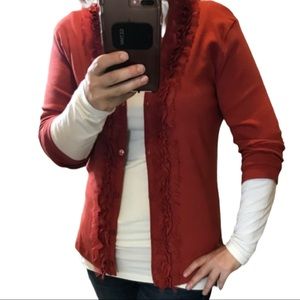 Notations burnt orange cardigan